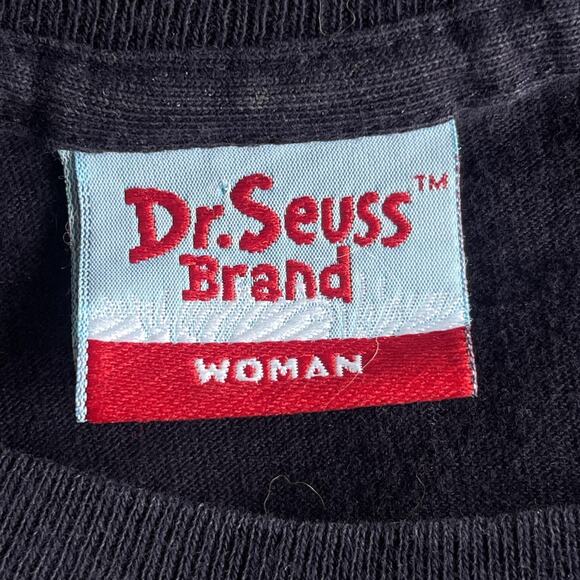 Vintage Dr. Seuss Shirt Womens 2X Navy Grinch Cat in the Hat Made USA 90s - Picture 5 of 8